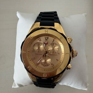 Michele Gold and Black Women's Watch (Needs a battery)